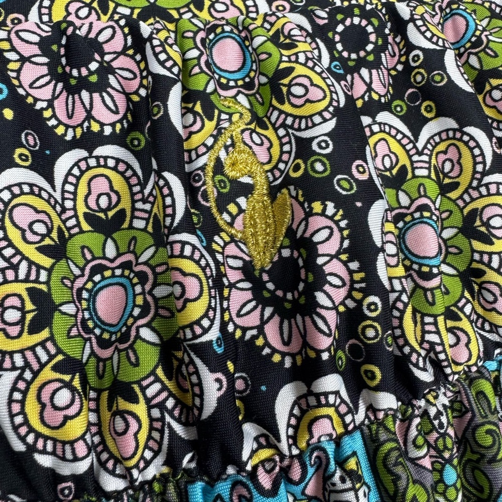 Authentic Y2K Baby Phat Bubble Hem Tube Dress McBling Paisley‎ Floral Mini Small - Picture 4 of 13